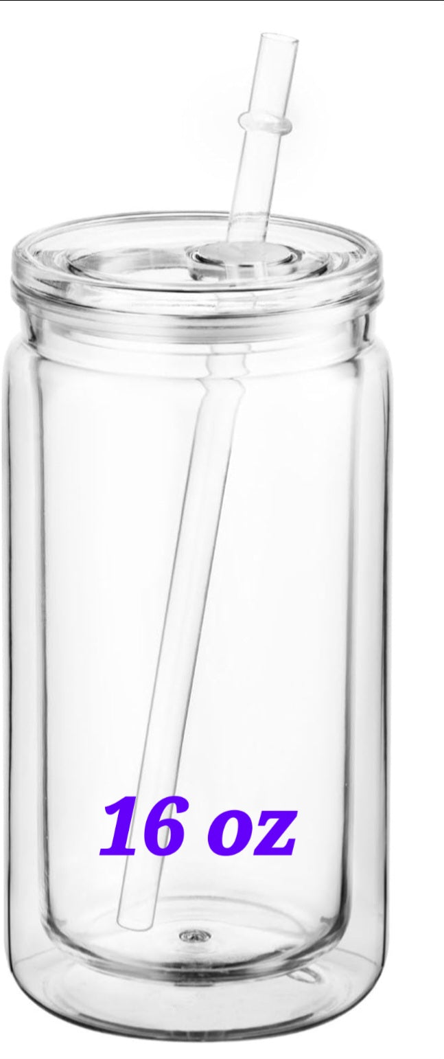16oz Acrylic Can Shaped Snowglobe Tumbler