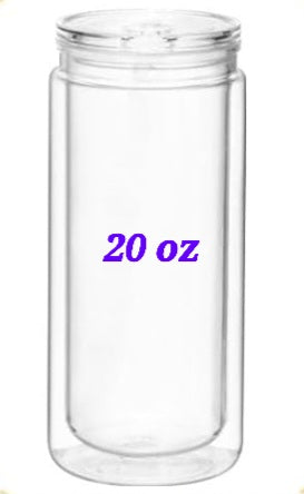 20oz Acrylic Can Shape Tumbler