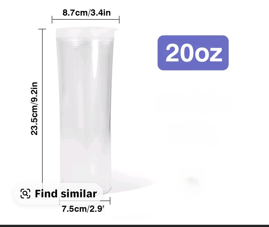 40oz Acrylic Snowglobe Tumbler w/handle
